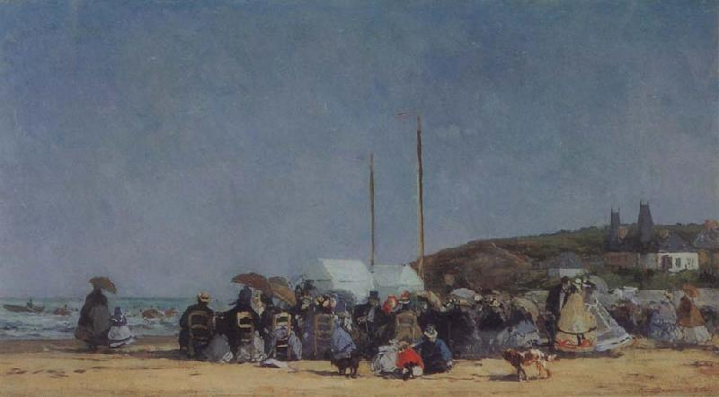 Eugene Boudin The Beach at Trouville Sweden oil painting art